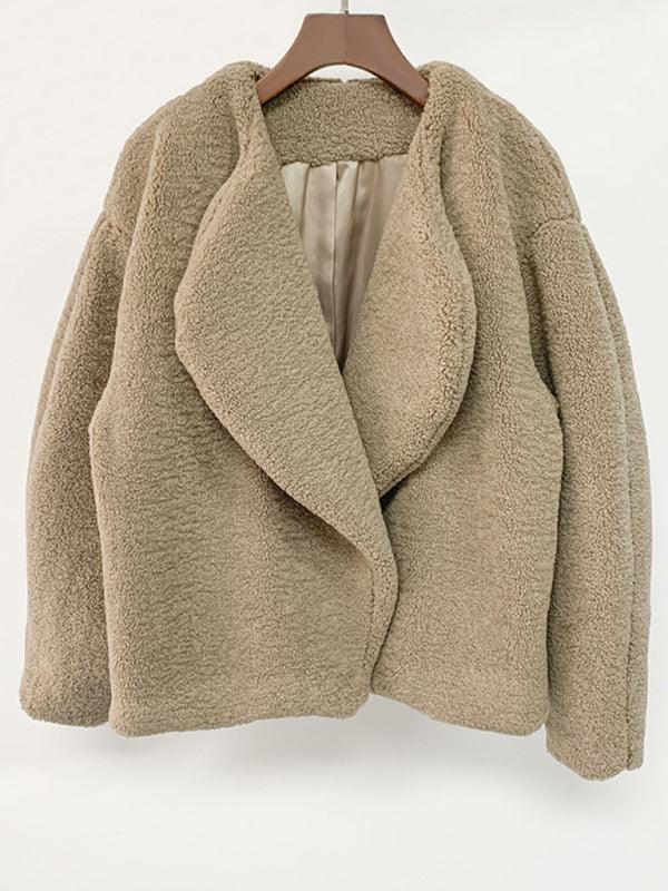 Short Plush Women Winter Coat - Winter Coat - LeStyleParfait