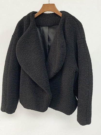Short Plush Women Winter Coat - Winter Coat - LeStyleParfait