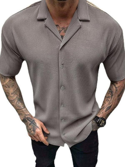 Short-Sleeved Casual Men Shirt - Casual Shirt - LeStyleParfait