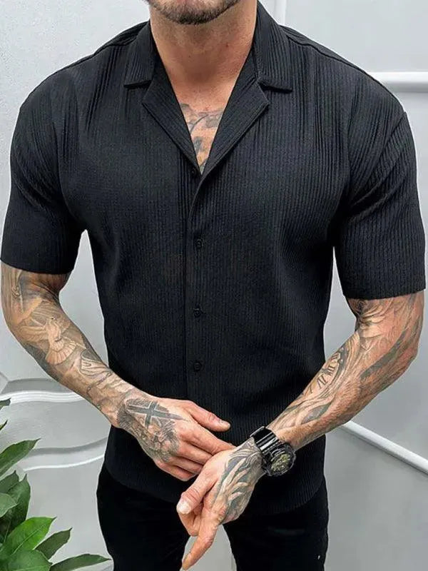 Short-Sleeved Casual Men Shirt - Casual Shirt - LeStyleParfait