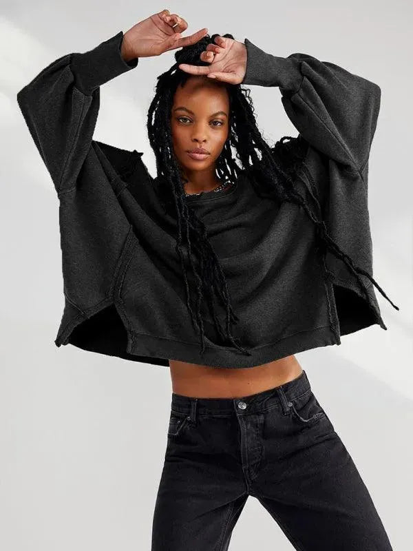 Side Slits Women Sweatshirt - Women Sweatshirt - LeStyleParfait