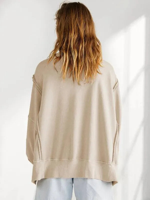 Side Slits Women Sweatshirt - Women Sweatshirt - LeStyleParfait