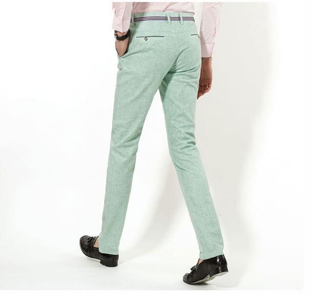 Slim Fit Casual Linen Pants For Men - Linen Pants - LeStyleParfait