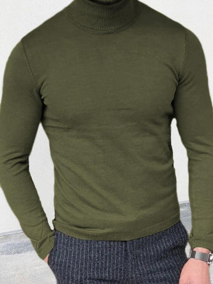Slim Fit Knit Pullover Men Turtleneck Sweater - Pullover Sweater - LeStyleParfait