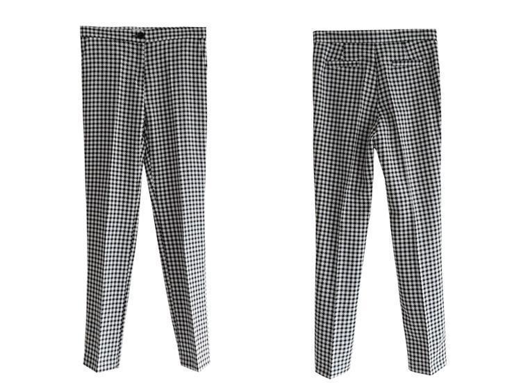 Slim Fit Plaid Women Pantsuit - Women Pant Suit - LeStyleParfait