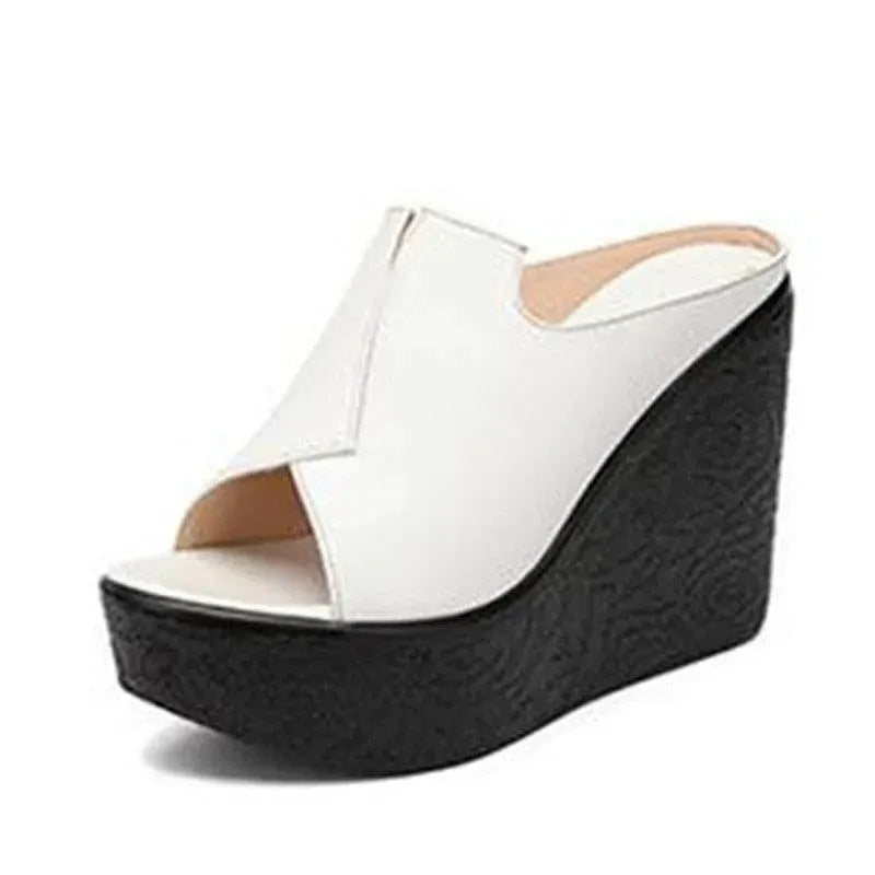 Slip-on Heels Wedge Sandals - Wedge Shoes - LeStyleParfait