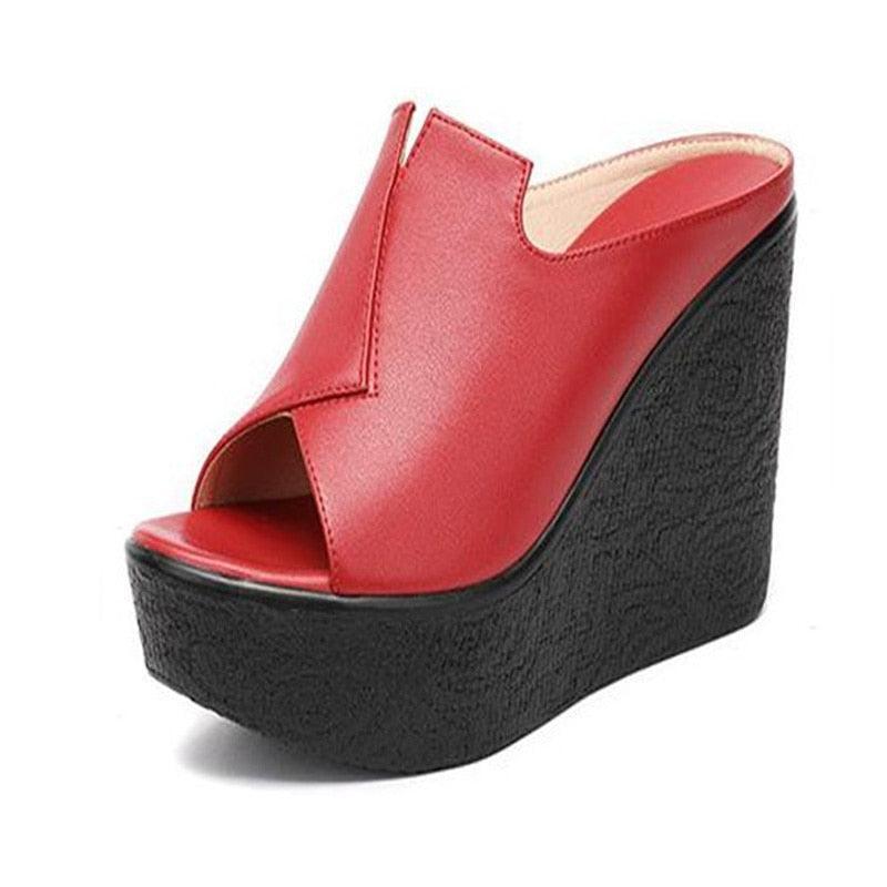 Slip-on Heels Wedge Sandals - Wedge Shoes - LeStyleParfait