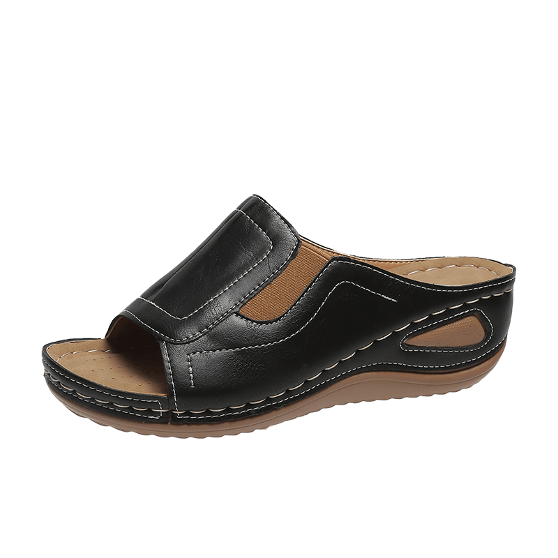 Slip-On Wedge Sandal Shoes - Wedge Shoes - LeStyleParfait