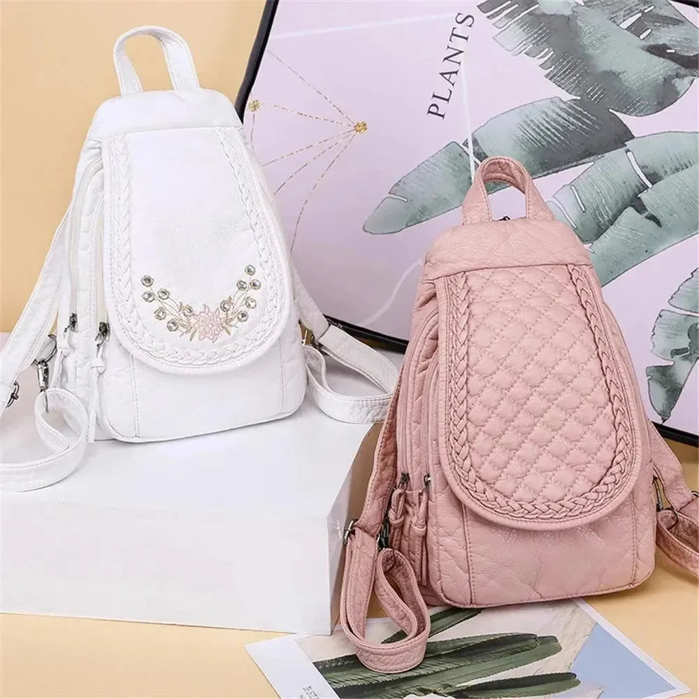 Solid Color Nylon Lightweight Travel Backpack - Backpack - LeStyleParfait