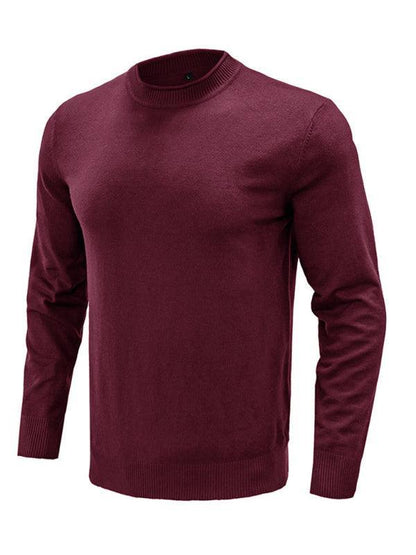Solid Crew Neck Pullover Men Sweater - Pullover Sweater - LeStyleParfait