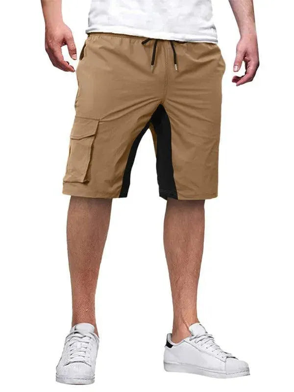 Solid Drawstring Men Cargo Shorts - Shorts - LeStyleParfait