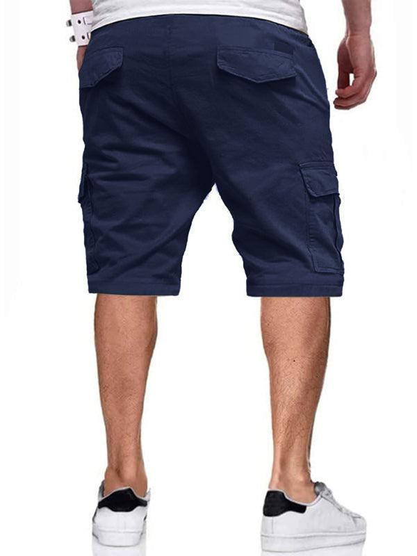 Solid Drawstring Men Cargo Shorts - Shorts - LeStyleParfait