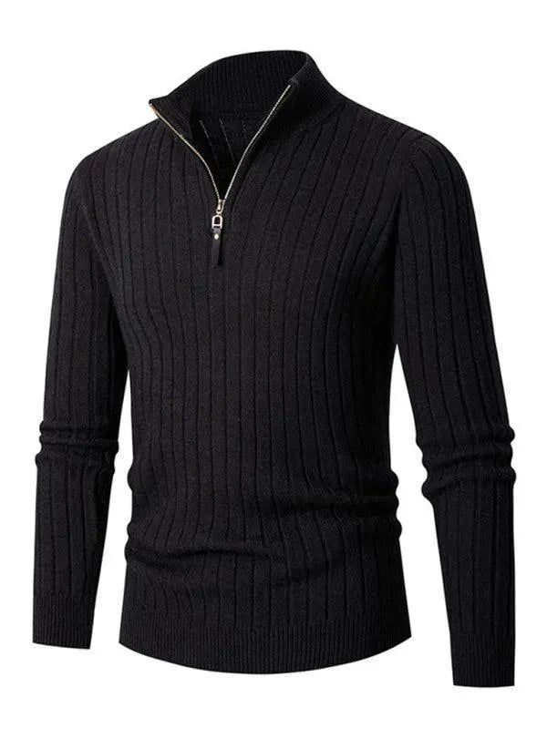Solid Stretch Men Turtleneck Sweater - Pullover Sweater - LeStyleParfait