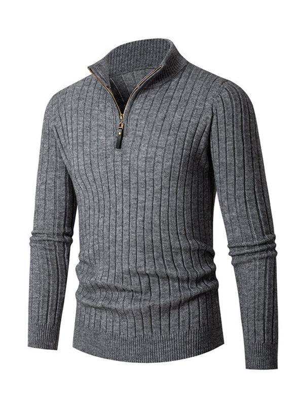 Solid Stretch Men Turtleneck Sweater - Pullover Sweater - LeStyleParfait