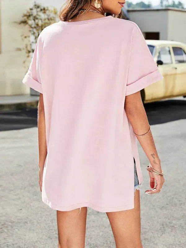 Solid V-Neck Women Top - Women Tops - LeStyleParfait