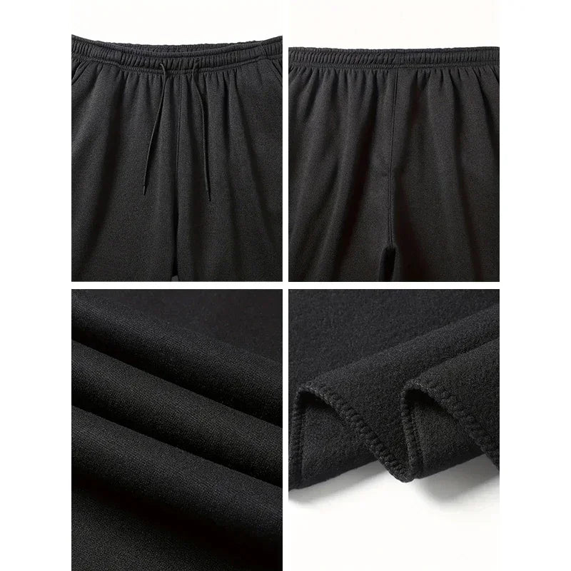 Sporty Casual Men Jogger Pants - Mid Rise Drawstring Tapered Fit