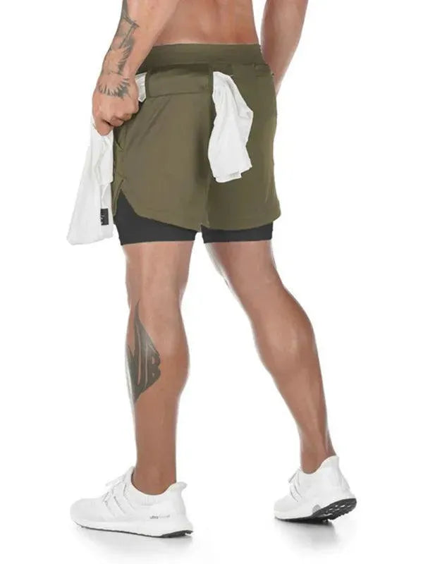 Two Piece Men Gym Shorts - Men's Shorts - LeStyleParfait