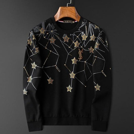 Star Print Sweaters For Men - Pullover Sweater - LeStyleParfait