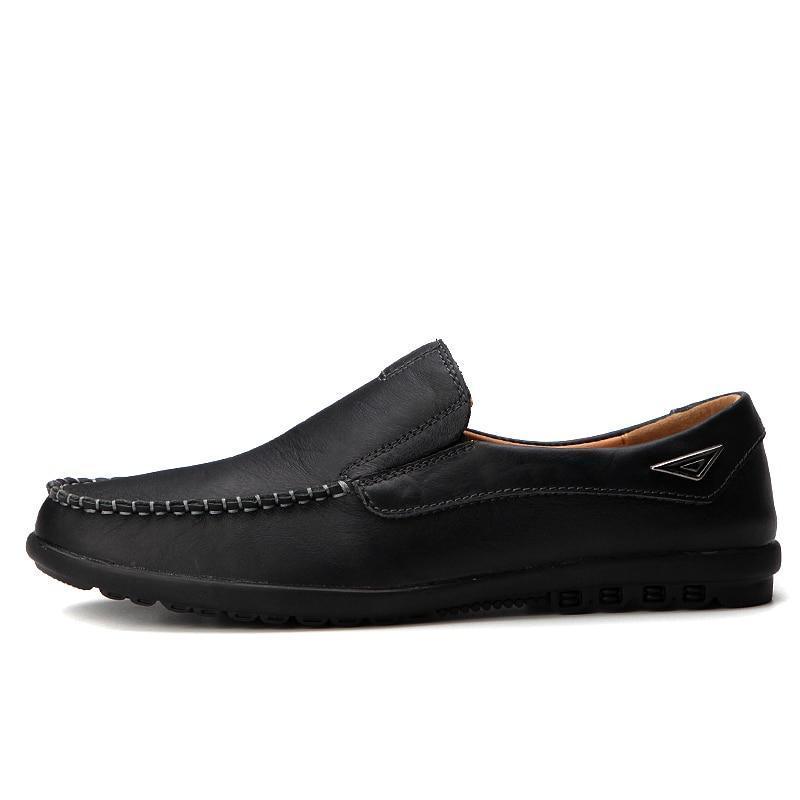 Stitched Casual Leather Loafer Shoes - Loafer Shoes - LeStyleParfait