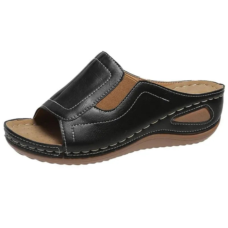 Stretchable Wedge Sandal Shoes - Wedge Shoes - LeStyleParfait