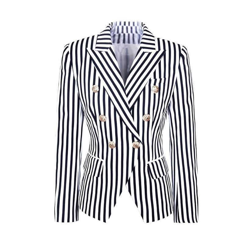 Striped Blazer Women - Casual - Striped-Pinstriped - Striped Blazer - LeStyleParfait