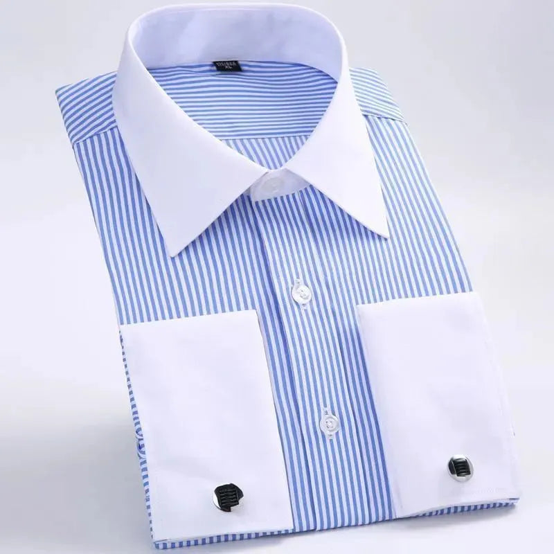 Striped Dress Shirt For Men - Dress Shirt - LeStyleParfait fashion image