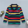 Striped Logo Polo Shirt for Kids-Polo Shirt-LeStyleParfait
