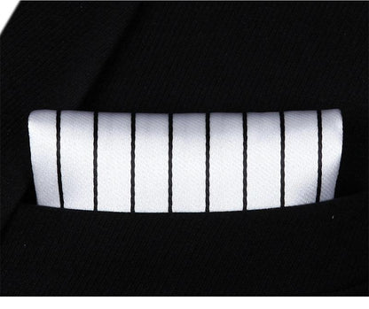 Striped Necktie Handkerchief Set - Necktie - LeStyleParfait