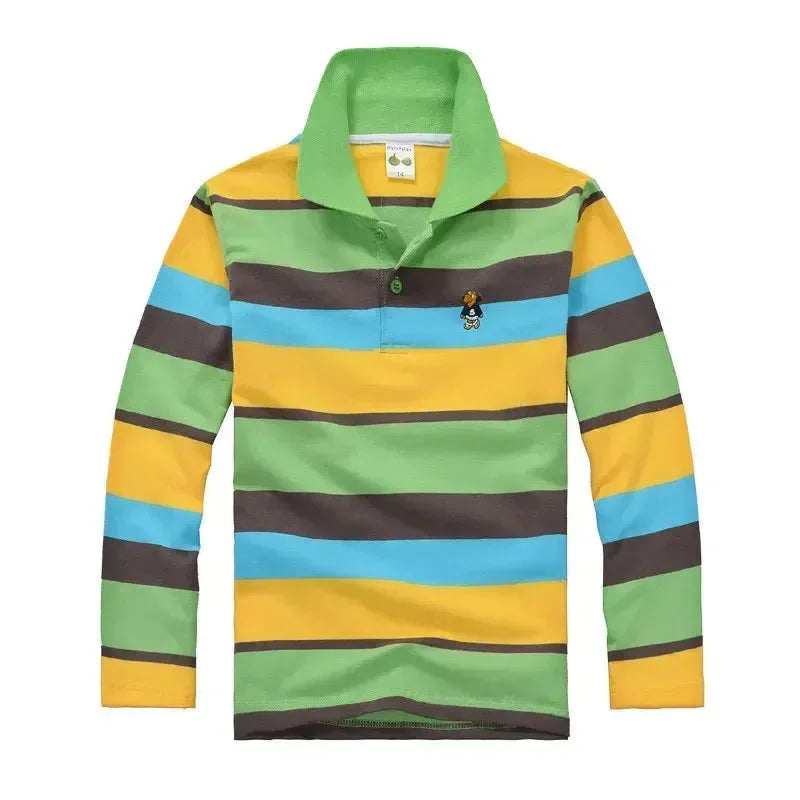 Striped Polyester Polo Shirt for Kids - Polo Shirt - LeStyleParfait