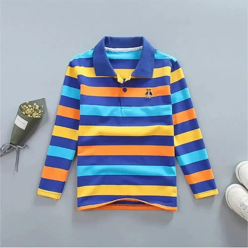 Striped Polyester Polo Shirt for Kids - Polo Shirt - LeStyleParfait