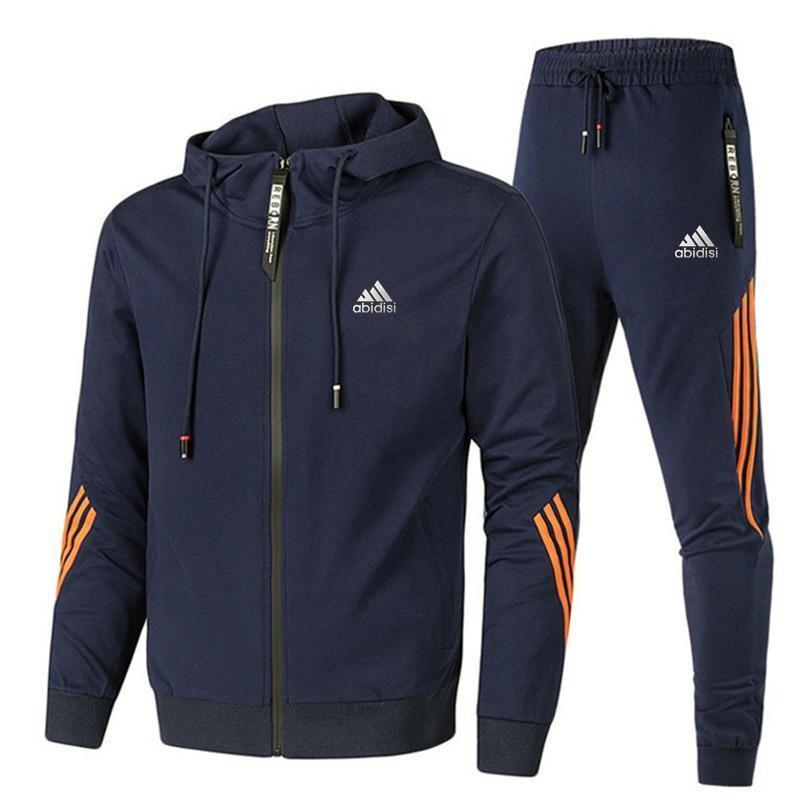 Striped Tracksuits-Sports Outfit Sets - Tracksuit - LeStyleParfait