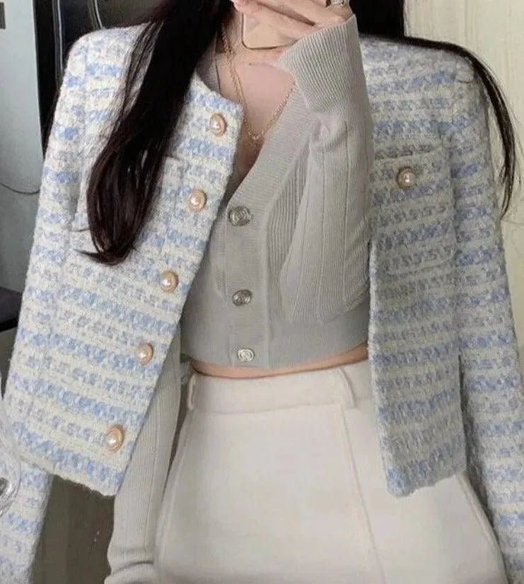 Striped Tweed Jackets for Women - Tweed Blazer - LeStyleParfait