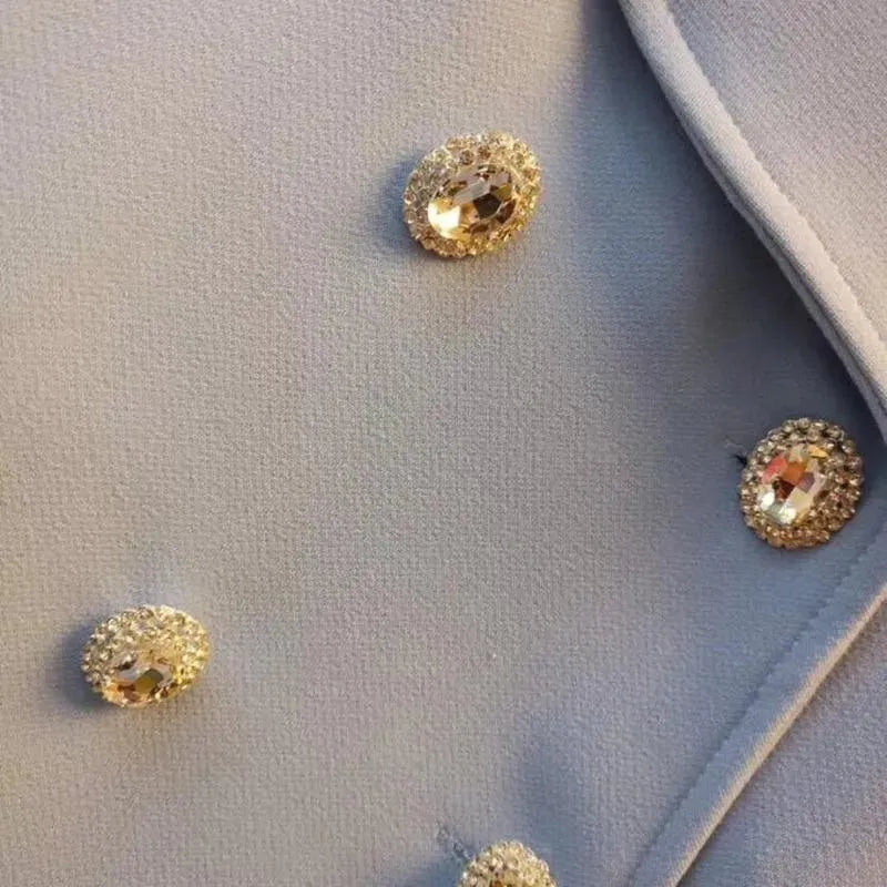 Stylish Long Double Breasted Blazer Women - Casual - Plain-Solid - Double-Breasted Blazer - LeStyleParfait