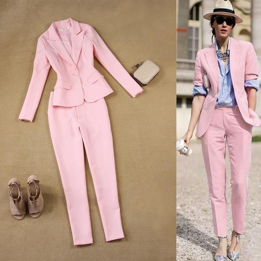 Stylish Pink Pantsuit - Women Pant Suit - LeStyleParfait