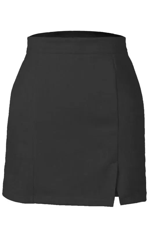 Suede High Waist A-Line Mini Skirt - A-Line Mini Skirt - LeStyleParfait