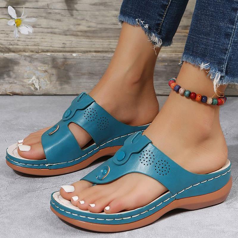 Summer Low Heel Wedge Sandals - Wedge Shoes - LeStyleParfait