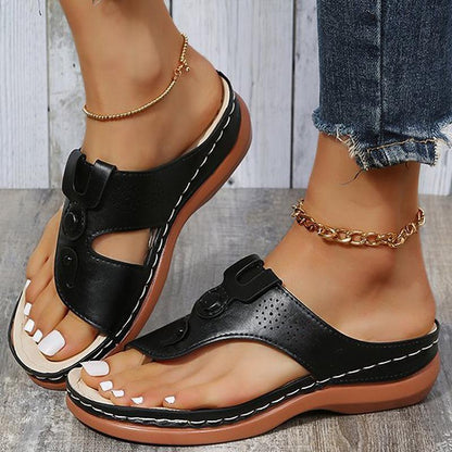 Summer Low Heel Wedge Sandals - Wedge Shoes - LeStyleParfait