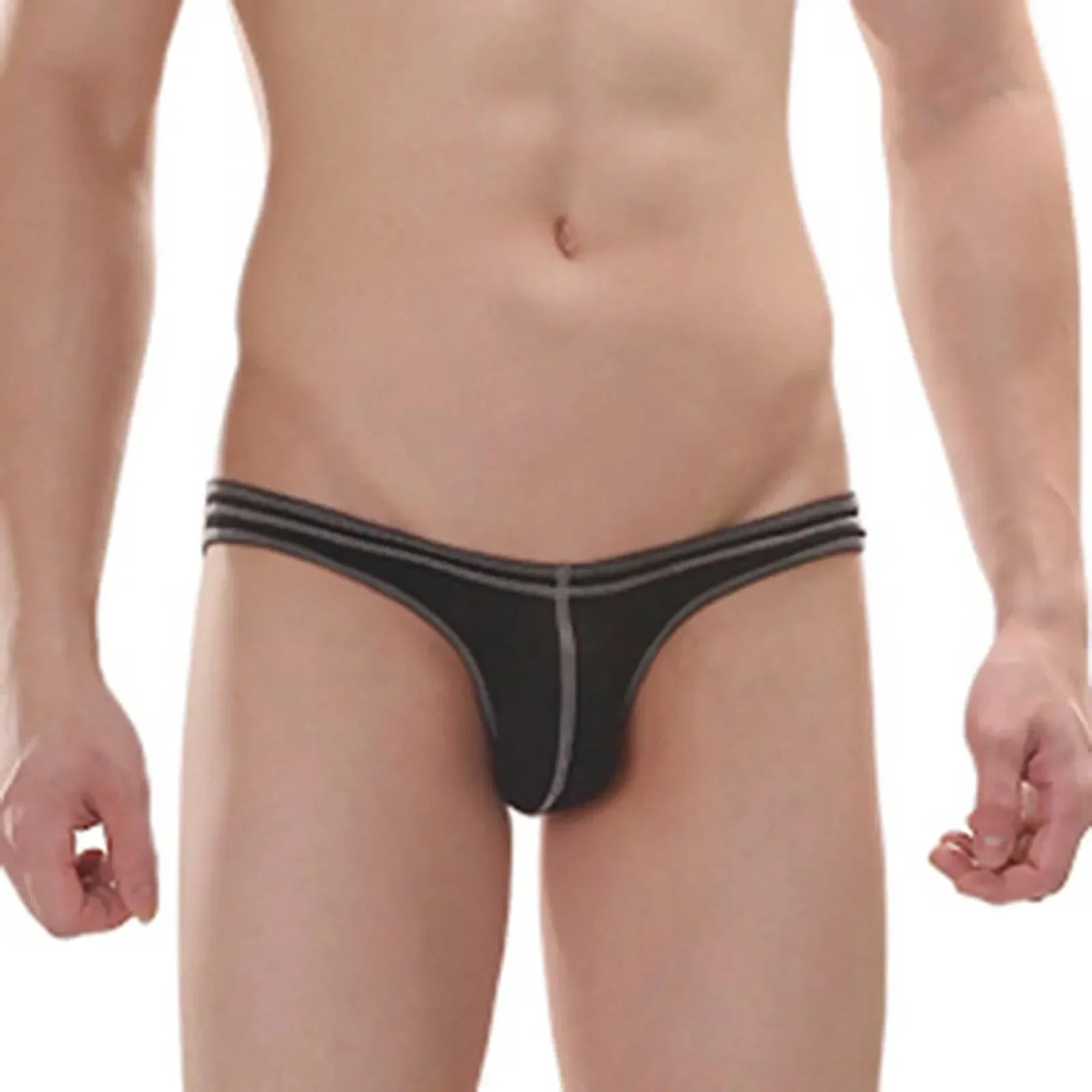 Summer Mens Sexy Underwear Sweat Absorbent Breathable Boxers Briefs Contrast Line Sports Panties For Boys