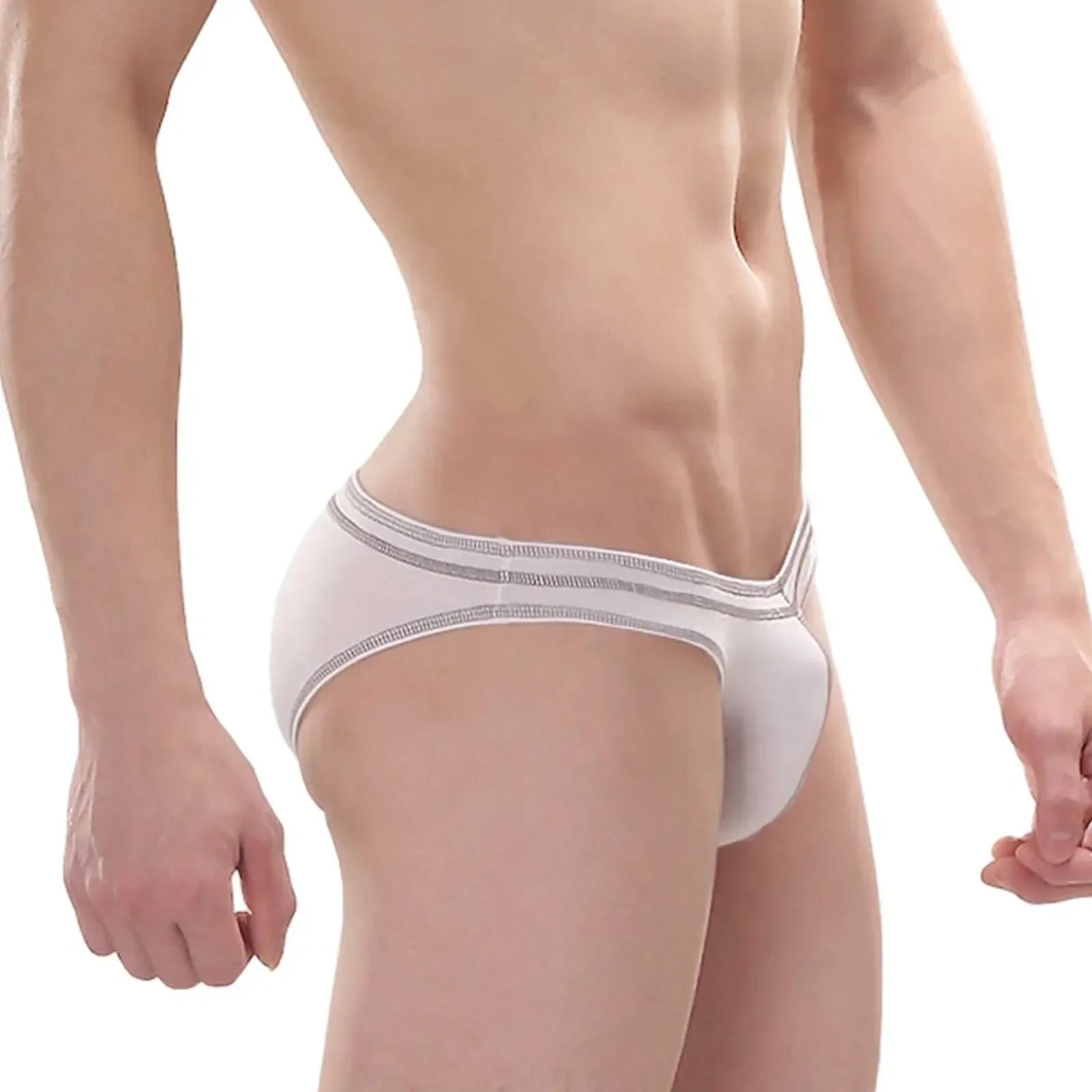 Summer Mens Sexy Underwear Sweat Absorbent Breathable Boxers Briefs Contrast Line Sports Panties For Boys