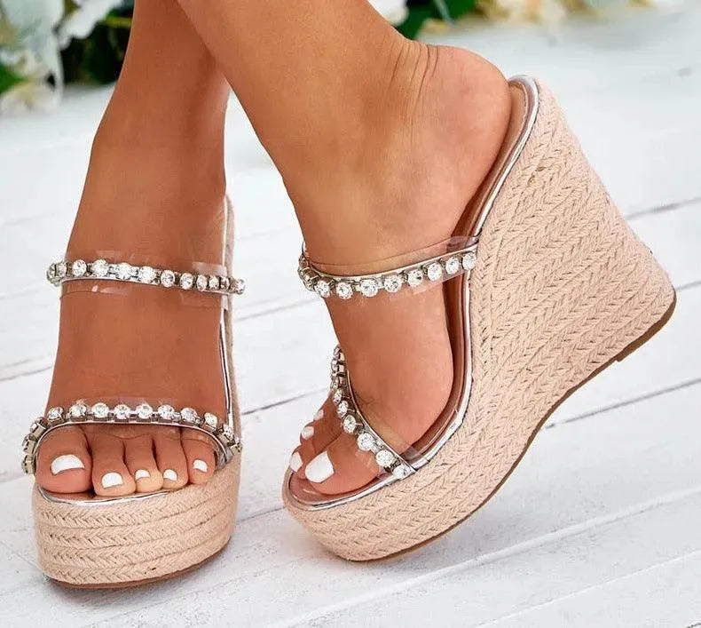Summer Peep Toe Wedge Sandals - Wedge Shoes - LeStyleParfait