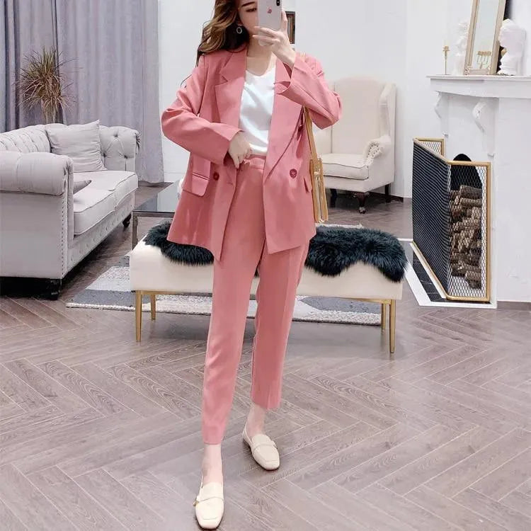 The Compassionate Double-Breasted Blazer Women - Formal-Business - Plain-Solid - Double-Breasted Blazer - LeStyleParfait