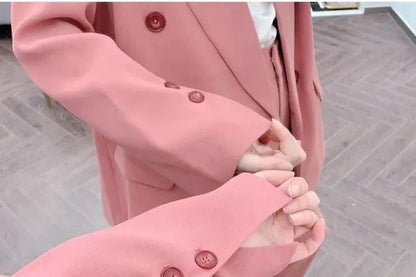 The Compassionate Double-Breasted Blazer Women - Formal-Business - Plain-Solid - Double-Breasted Blazer - LeStyleParfait