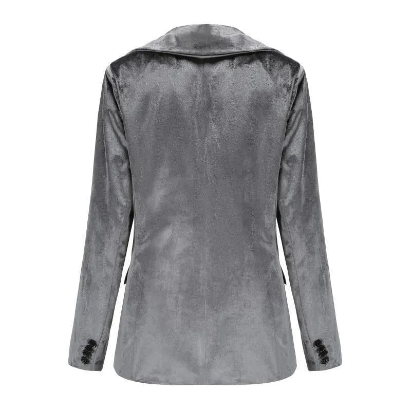 The Smooth Session Velvet Blazer Women - Casual - Plain-Solid - Velvet Blazer - LeStyleParfait