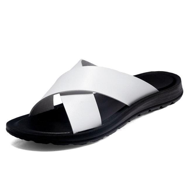 The Walker Leather Sandal Shoes - Sandals - LeStyleParfait