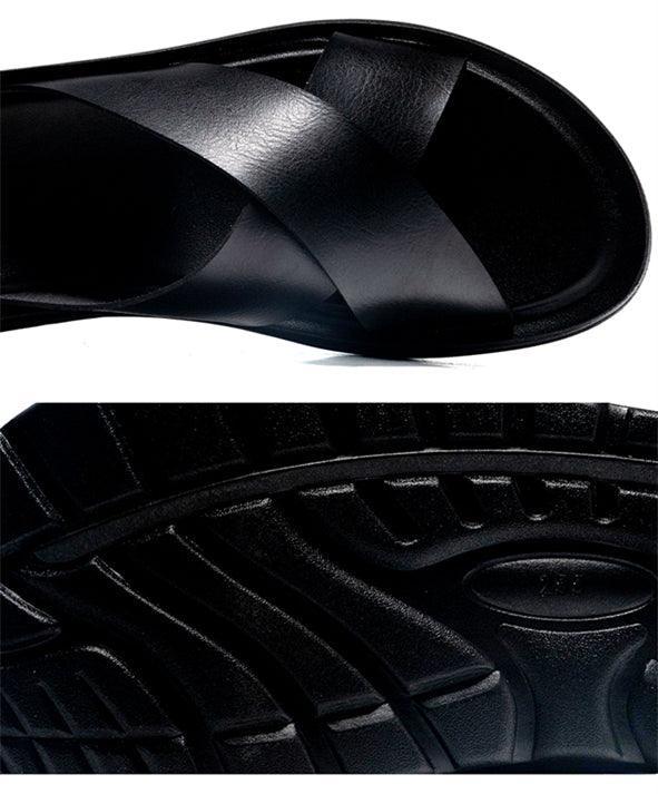 The Walker Leather Sandal Shoes - Sandals - LeStyleParfait