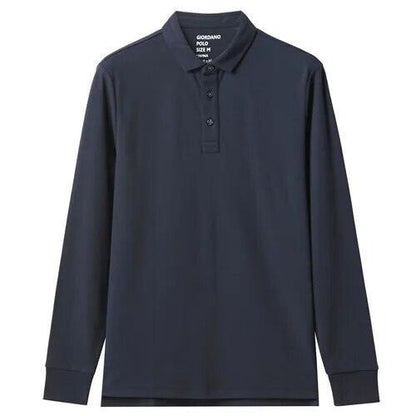 Thick Cotton Men Polo Shirt Long Sleeve - Polo Shirt - LeStyleParfait