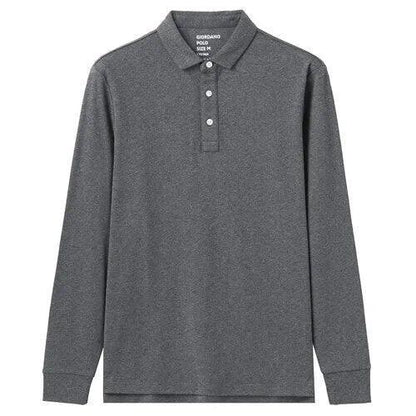 Thick Cotton Men Polo Shirt Long Sleeve - Polo Shirt - LeStyleParfait