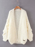 Thick Knitted Twist Loose Cardigan - Cardigan Sweater - LeStyleParfait