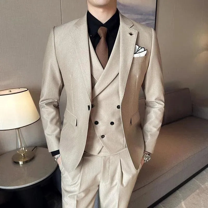 Elegant Three Piece Men's Suits: The Complete Style Guide for Modern Gentlemen fashion image