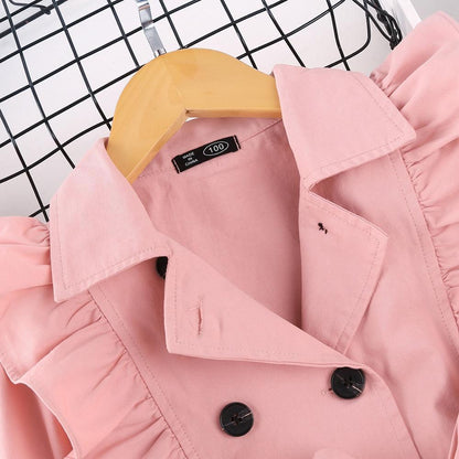 Ruffled Trench Coats For Girls - Trench Coat - LeStyleParfait